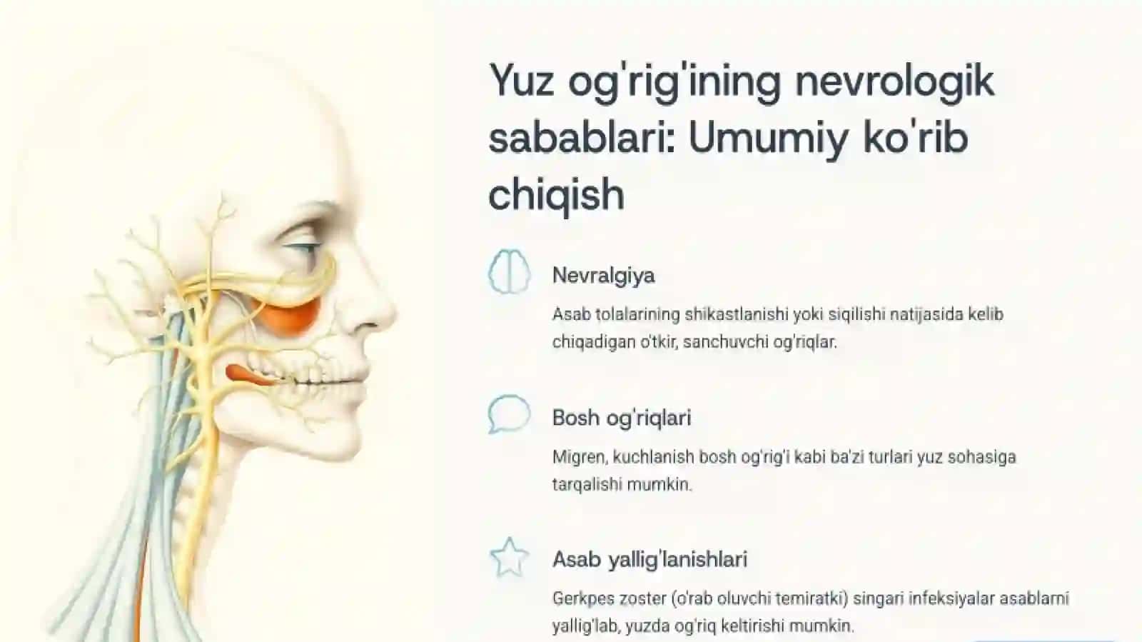 Yuzdagi og'riq sindromlari 3