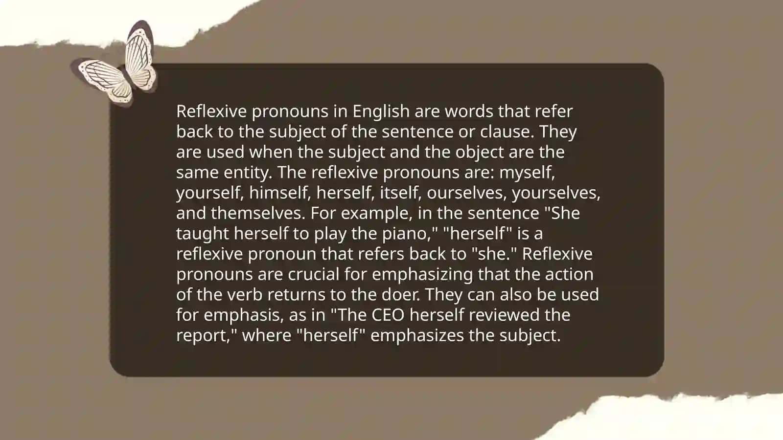 Reflexive pronouns 3
