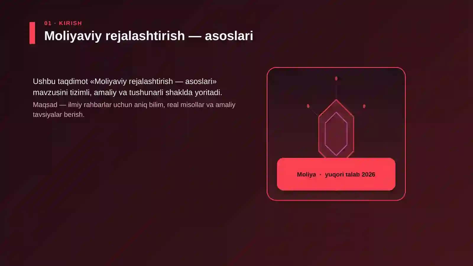 Moliyaviy rejalashtirish — asoslari 3