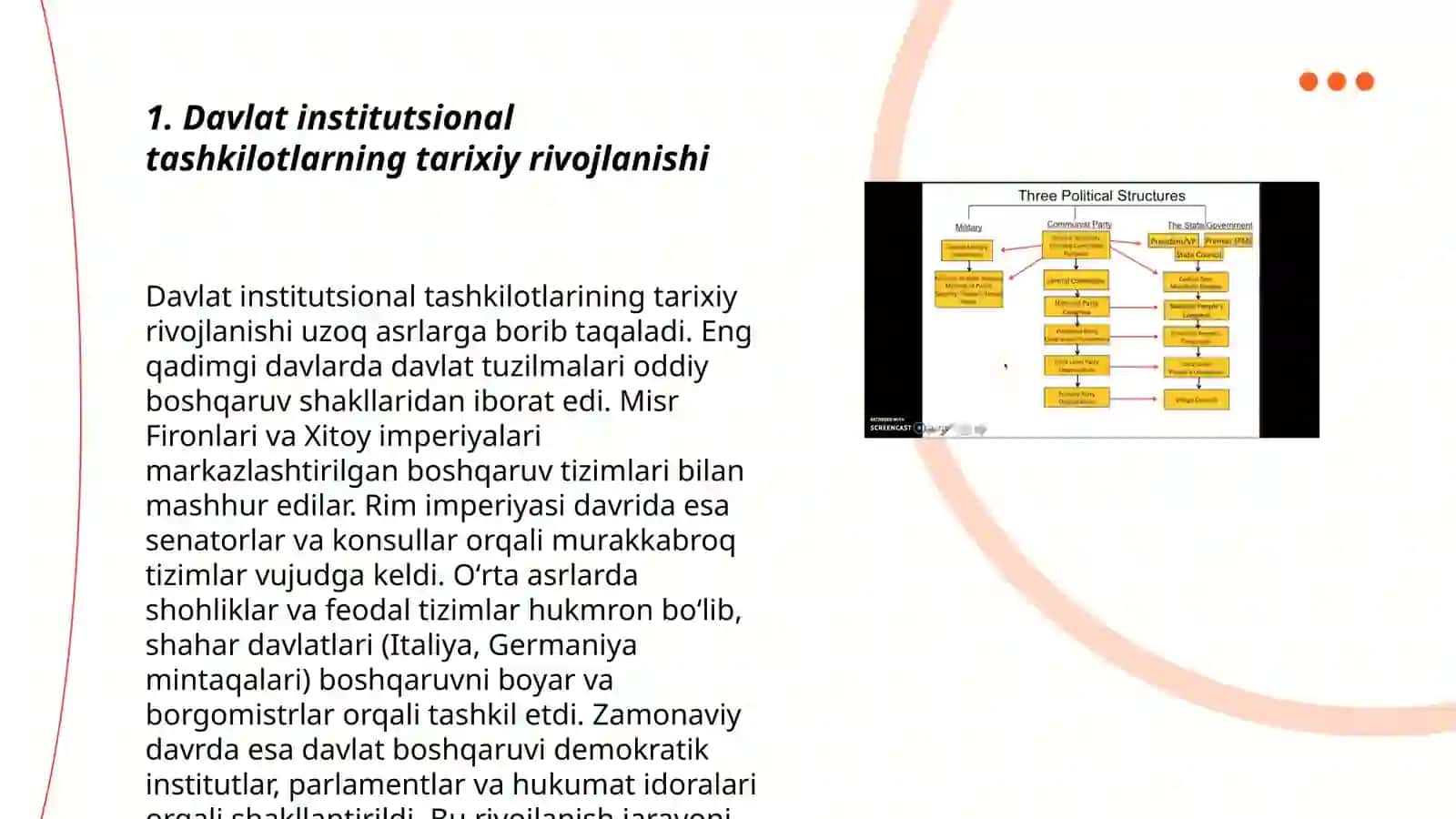 Davlat Institutsional tashkilot sifatida 3