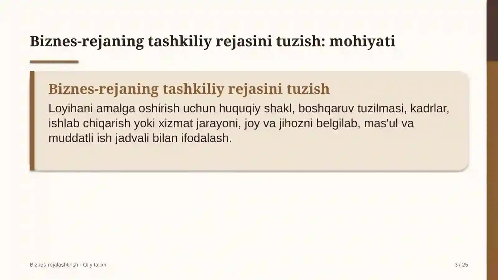 yoshlar turizmida biznes rejaning tashkiliy rejasini tuzish 8571 3