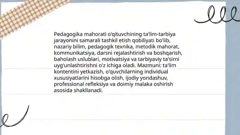 Pedagogika mahorati 3