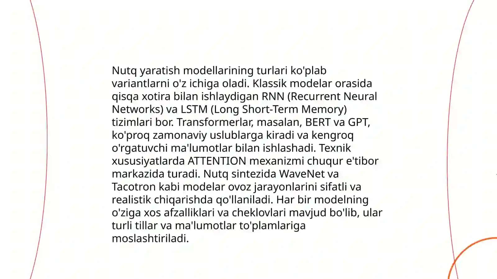 Nutq yaratish modellari 3