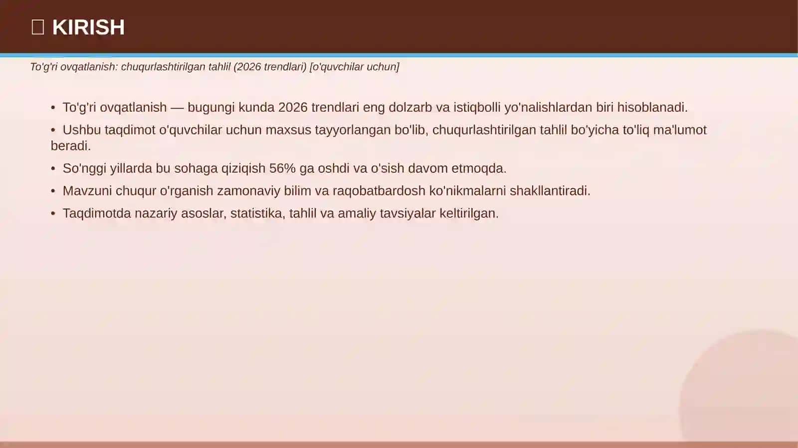 TO'G'RI OVQATLANISH 3