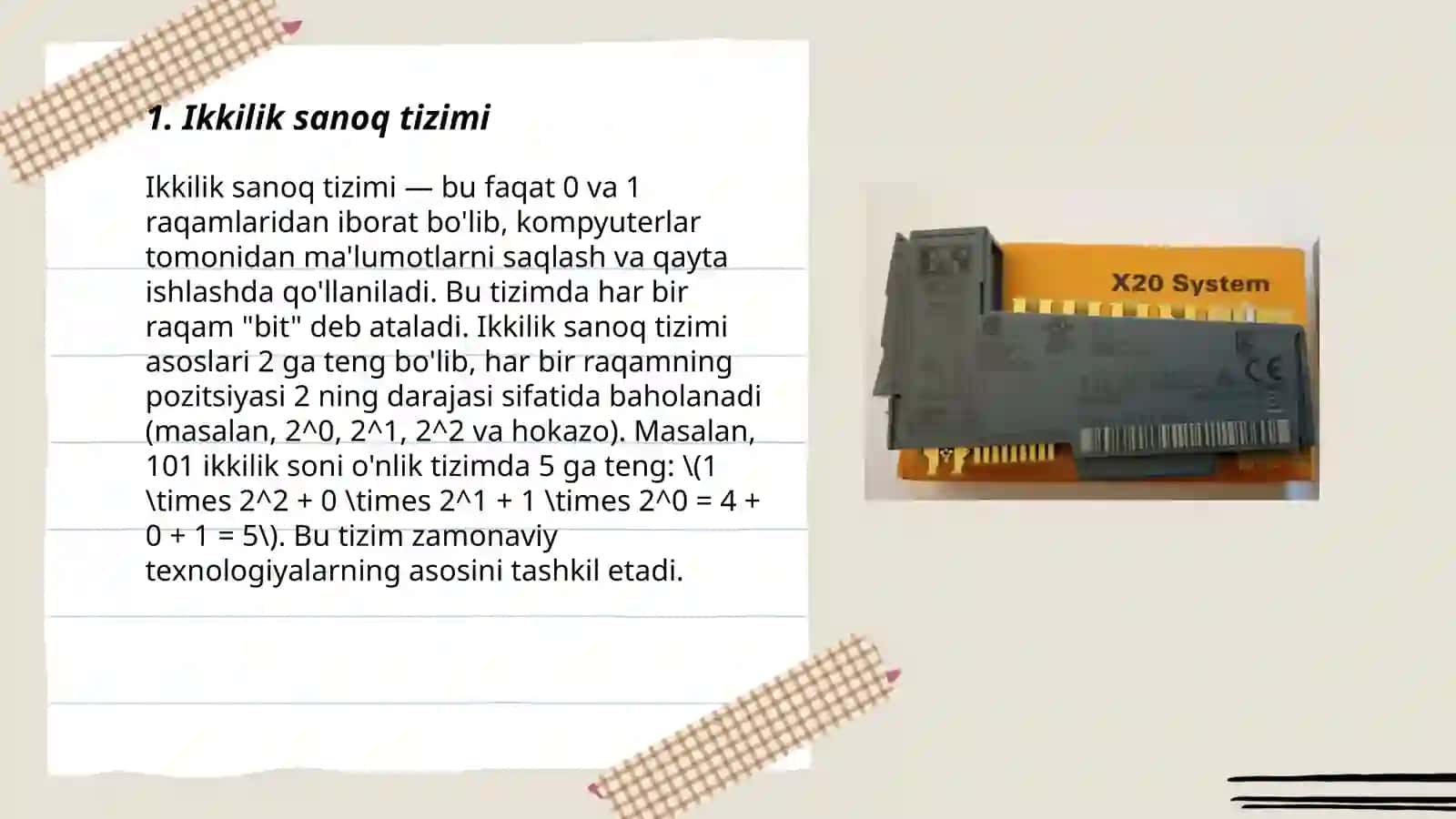 Ikkilik sanoq tizimi 3