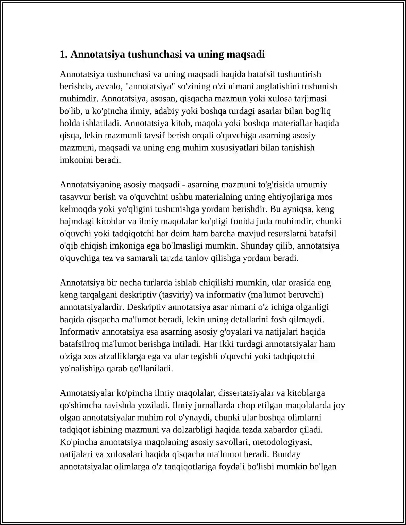 ANNOTATSIYA, TAQRIZ YOZISH 3