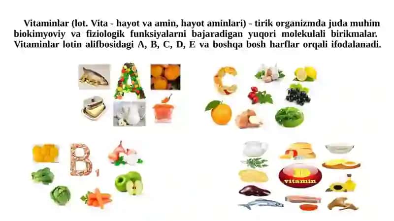 VITAMINLAR VAULARNING AHAMIYATI 3