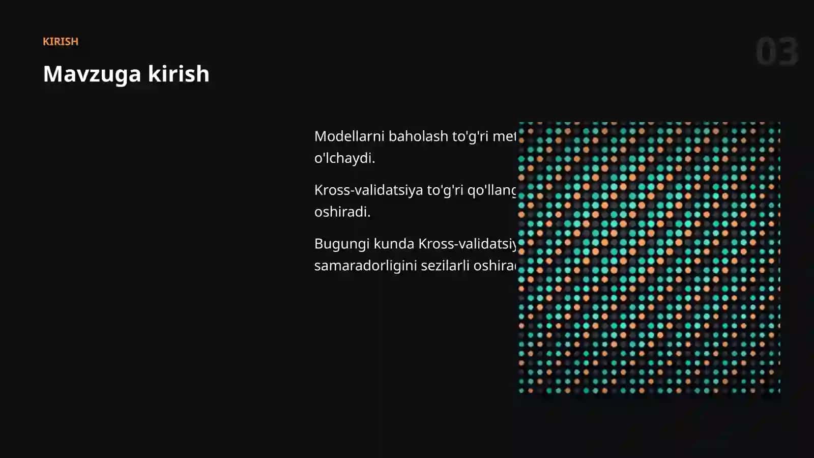 MODELLARNI BAHOLASH 3