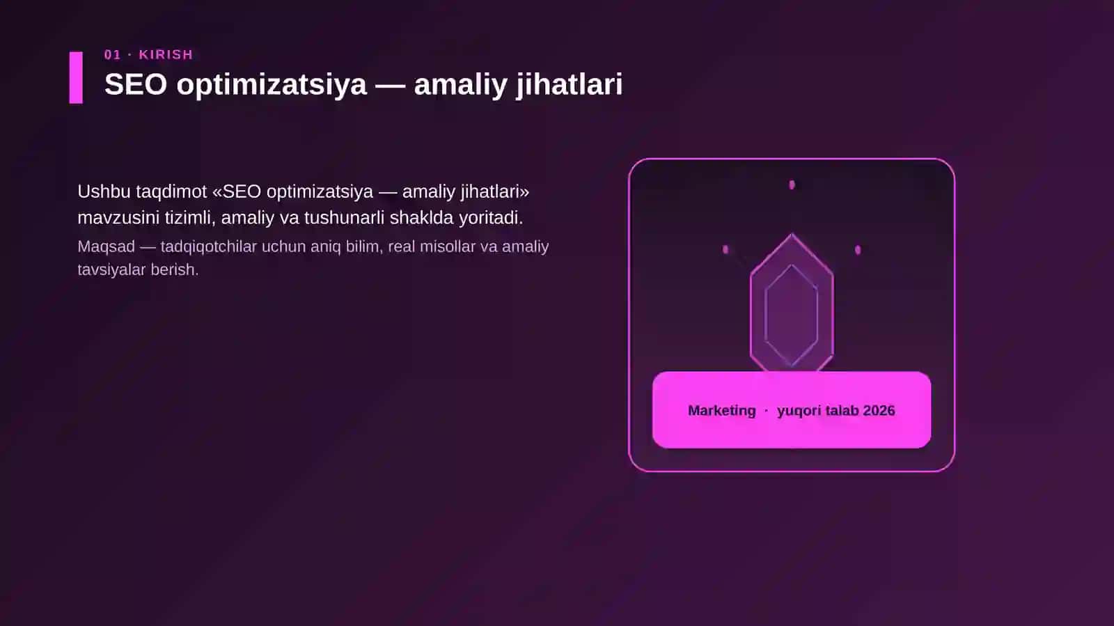 SEO optimizatsiya — amaliy jihatlari 3