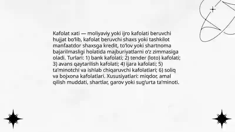 Kafolat xati va farmoyish 3