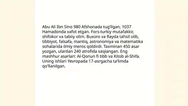 Abu Ali Ibn Sino merosi 3