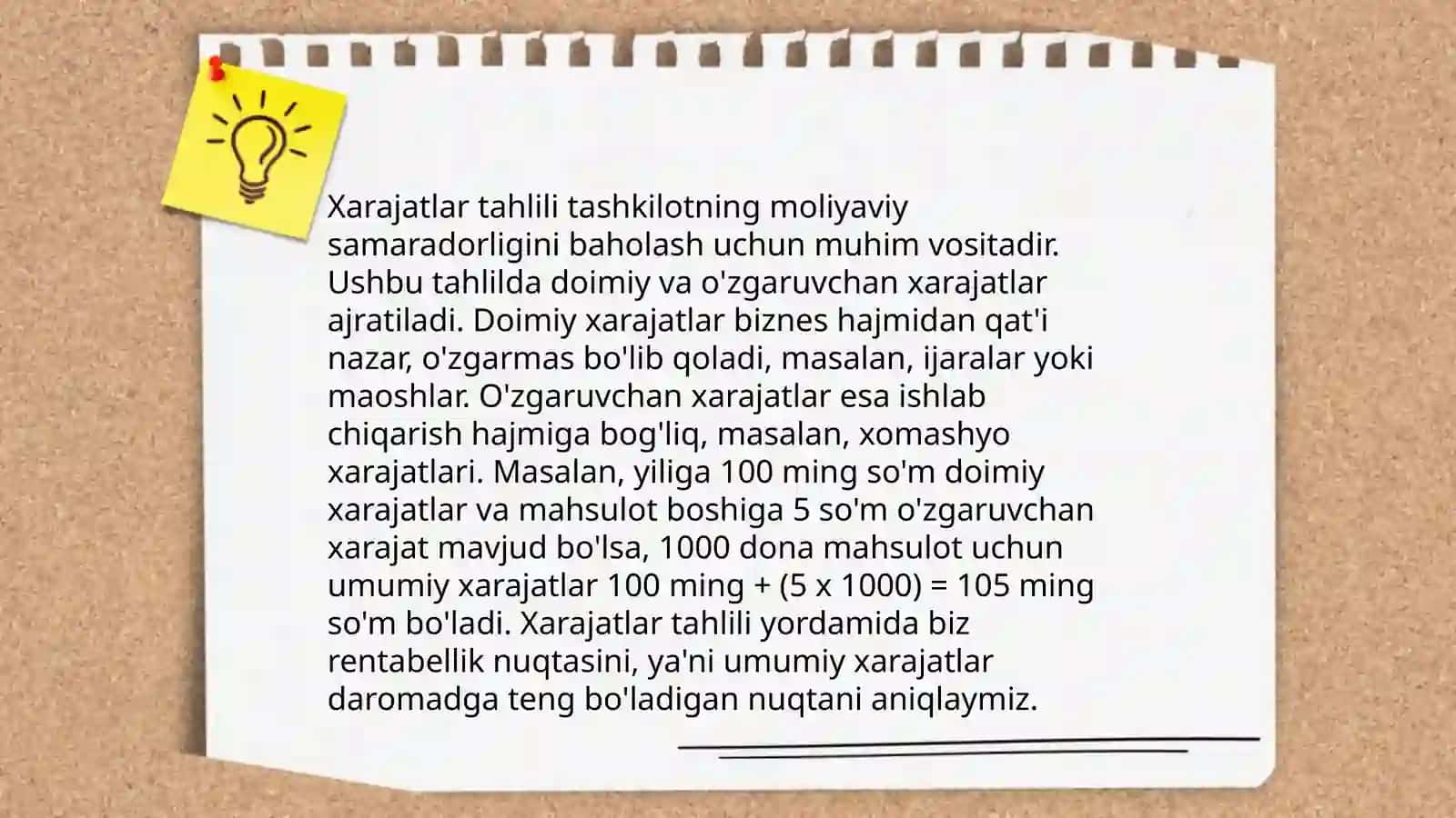 Xarajatlar tahlili 3