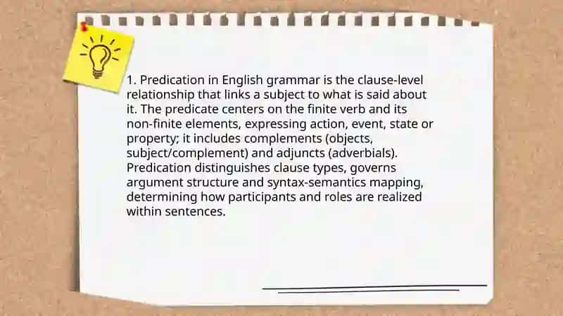 Predication in English Grammar 3