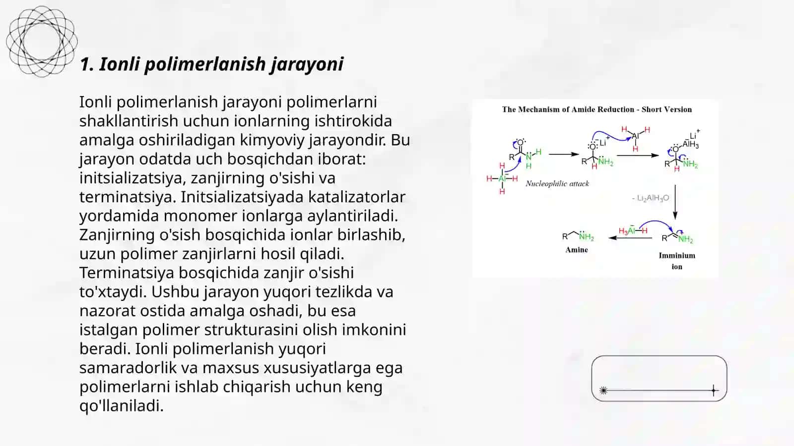 Ionli polimerlanish mehanizmi 3
