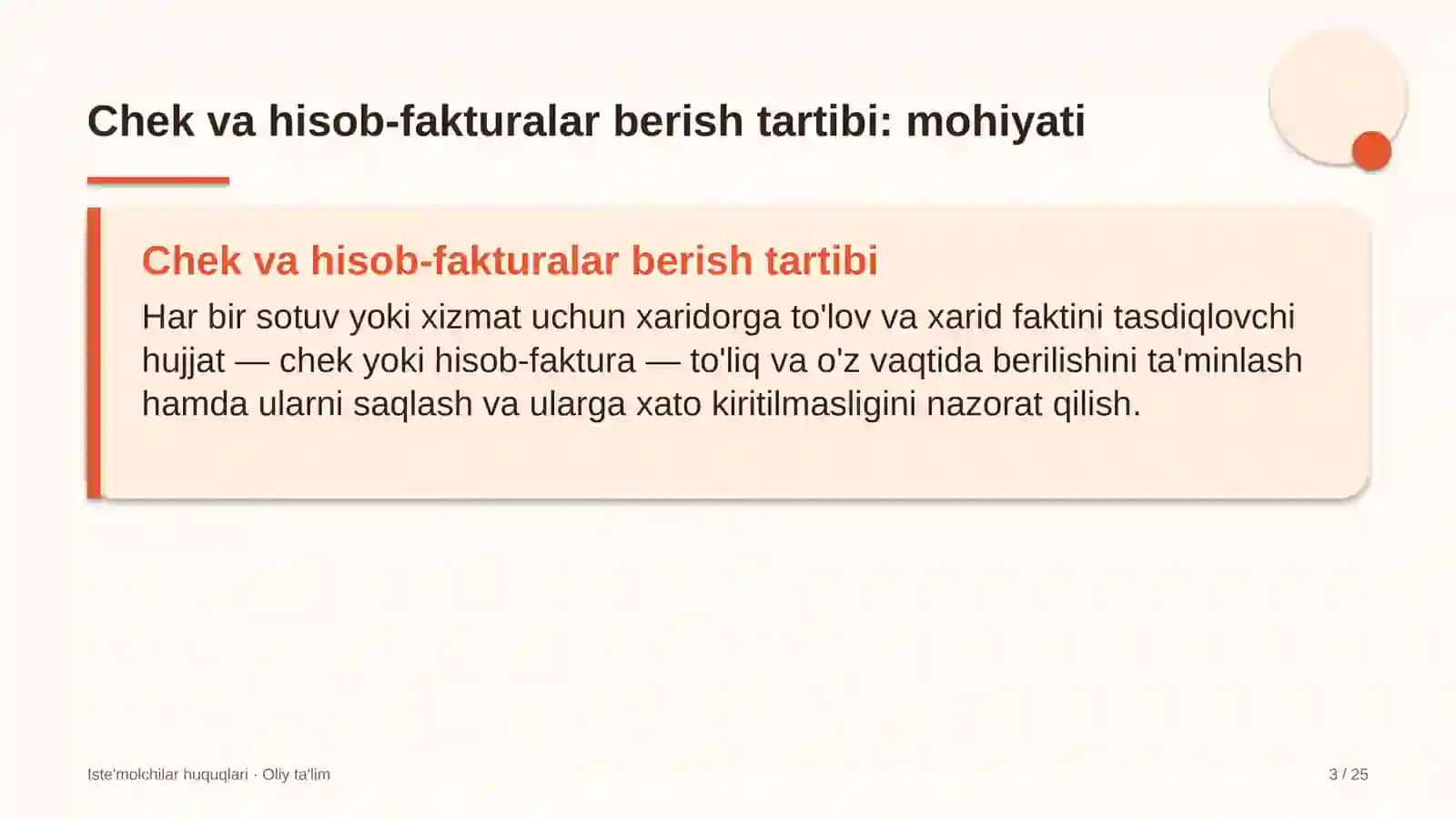 eshik rom ishlab chiqarish korxonalarida xaridorlarga chek va hisob fakturalar berish tartibi 4340 3