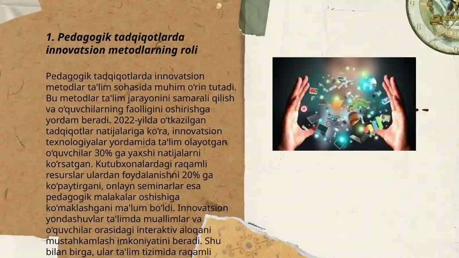 Pedagogik tadqiqotlarda Novatsiya va Innovatsiyaning o'rni 3