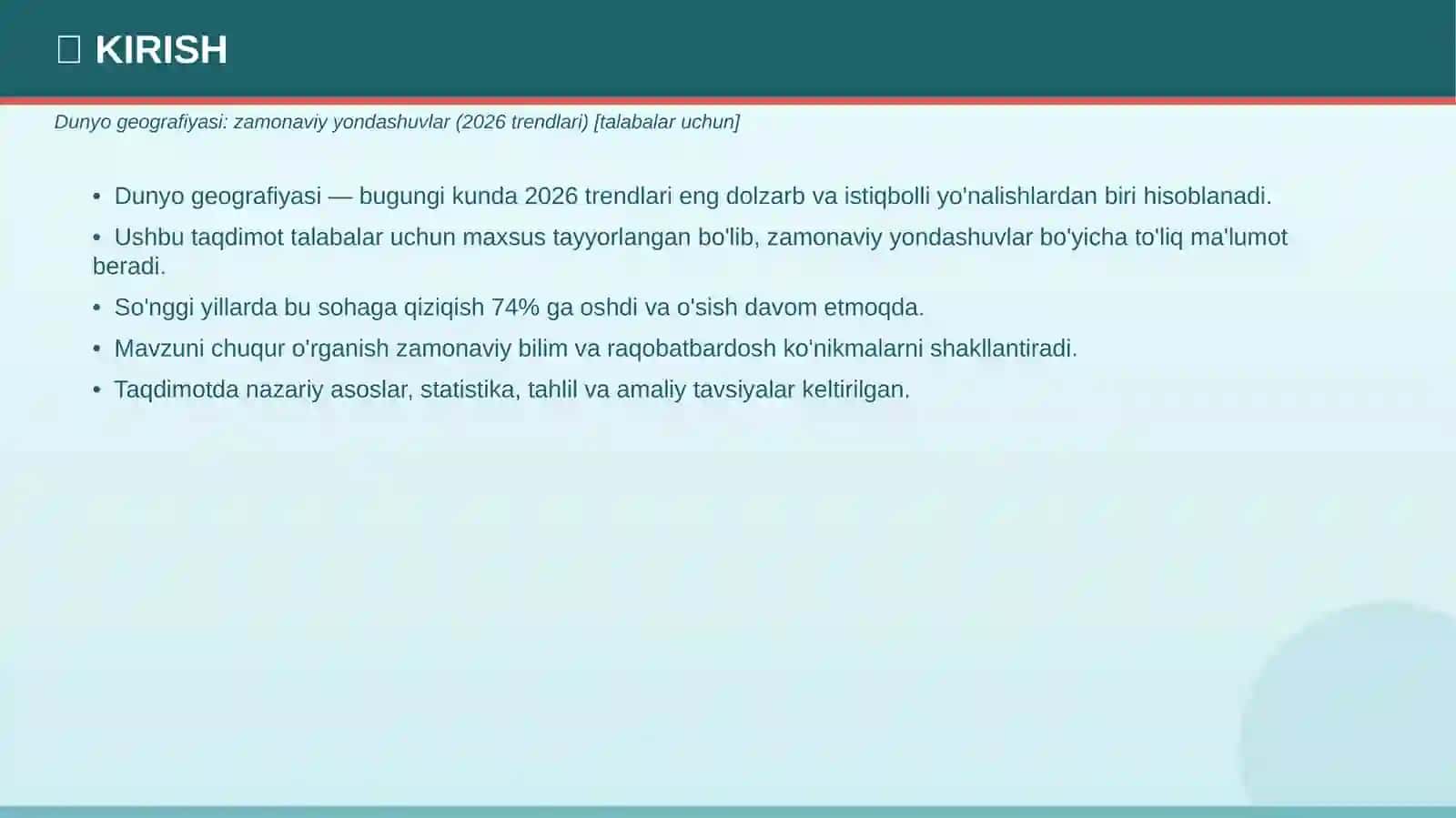 DUNYO GEOGRAFIYASI 3