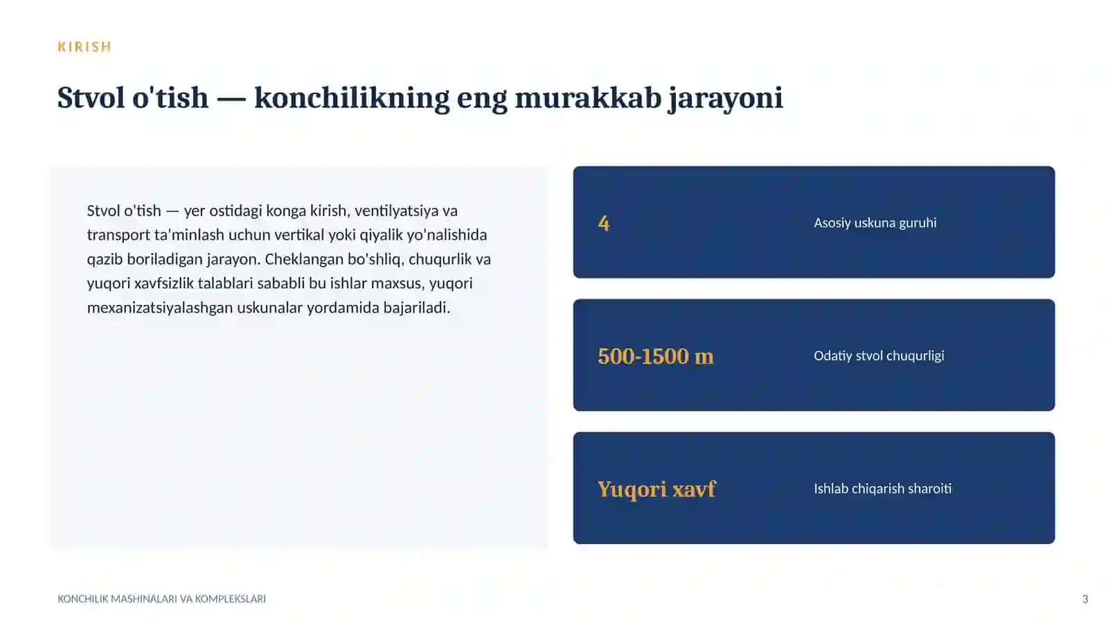 Konchilik mashinalari va komplekslari 3