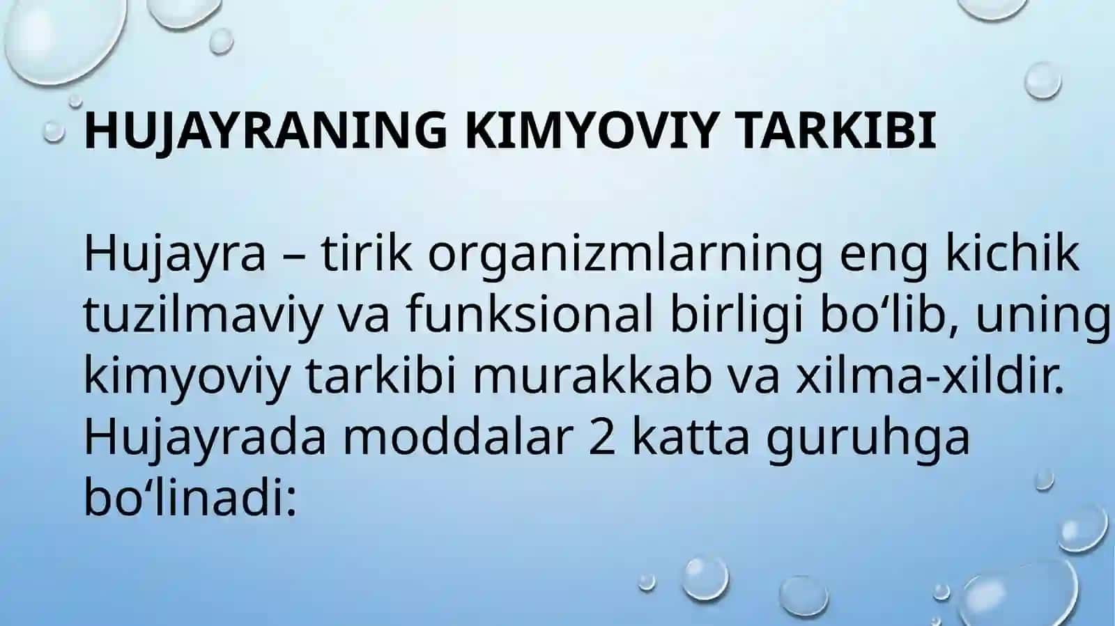 Hujayraning kimyoviy tarkibi 3