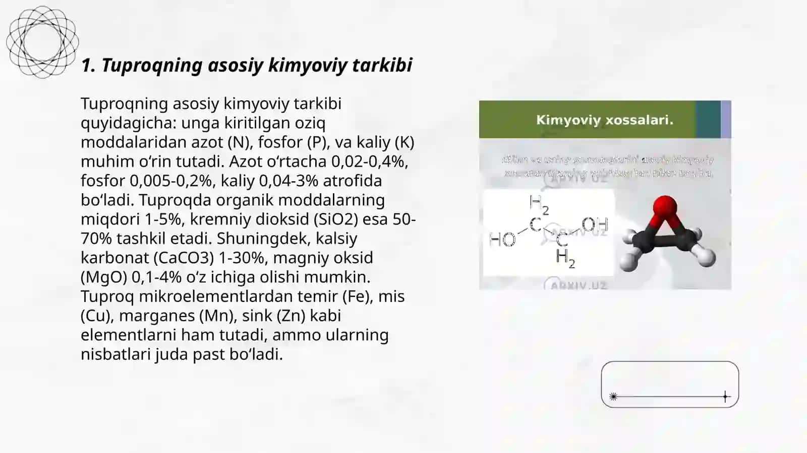 Tuproqni kimyoviy tarkibi 3