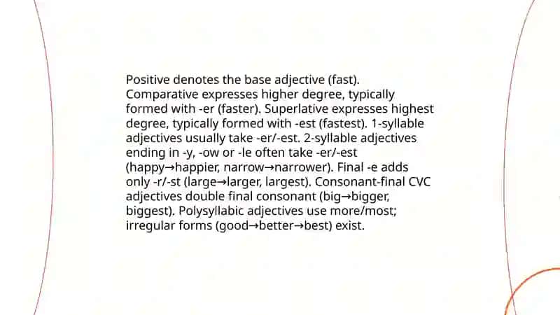 Adjective morphology 3