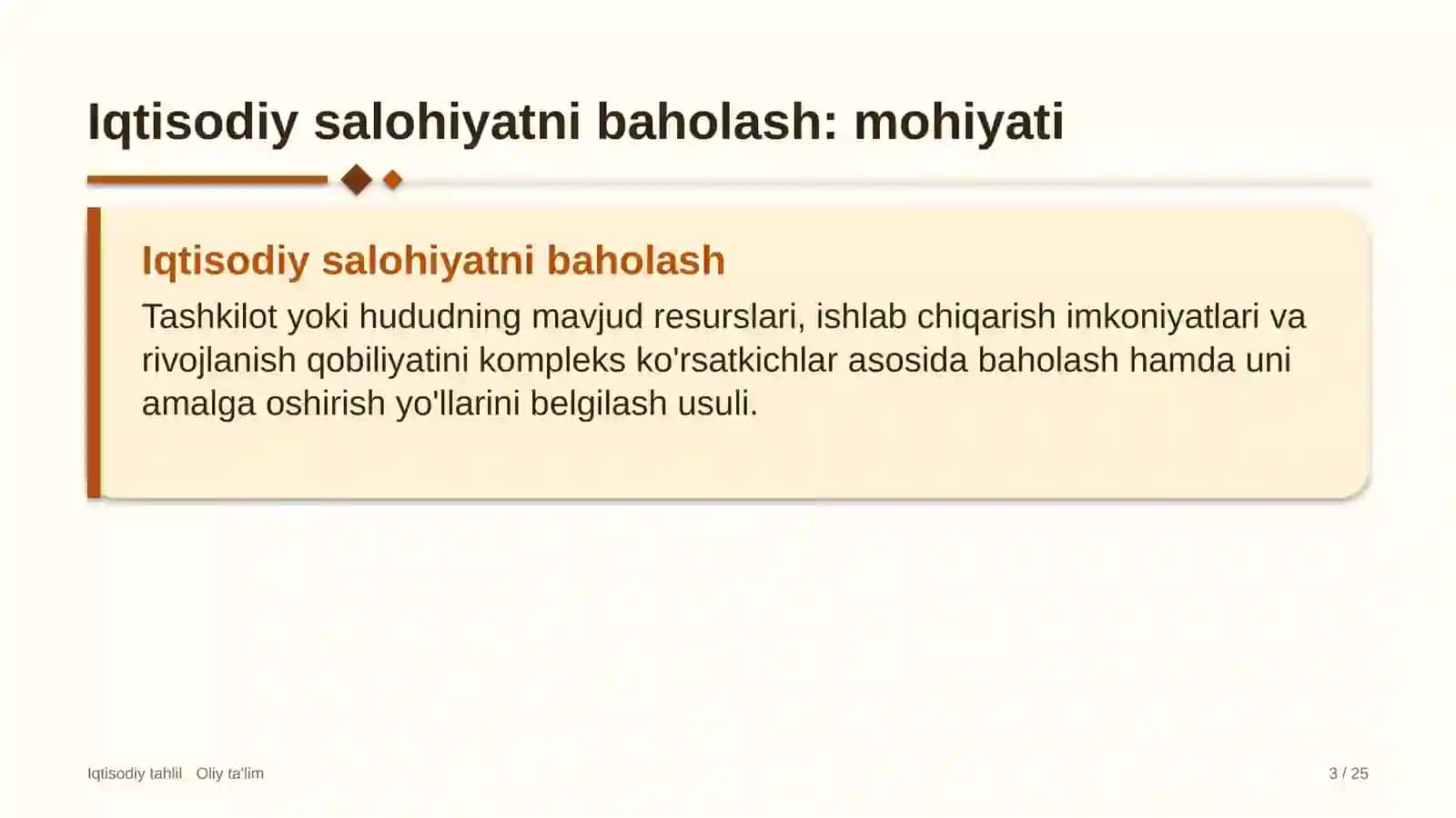 turoperatorlik kompaniyalarida iqtisodiy salohiyatni baholash 9228 3