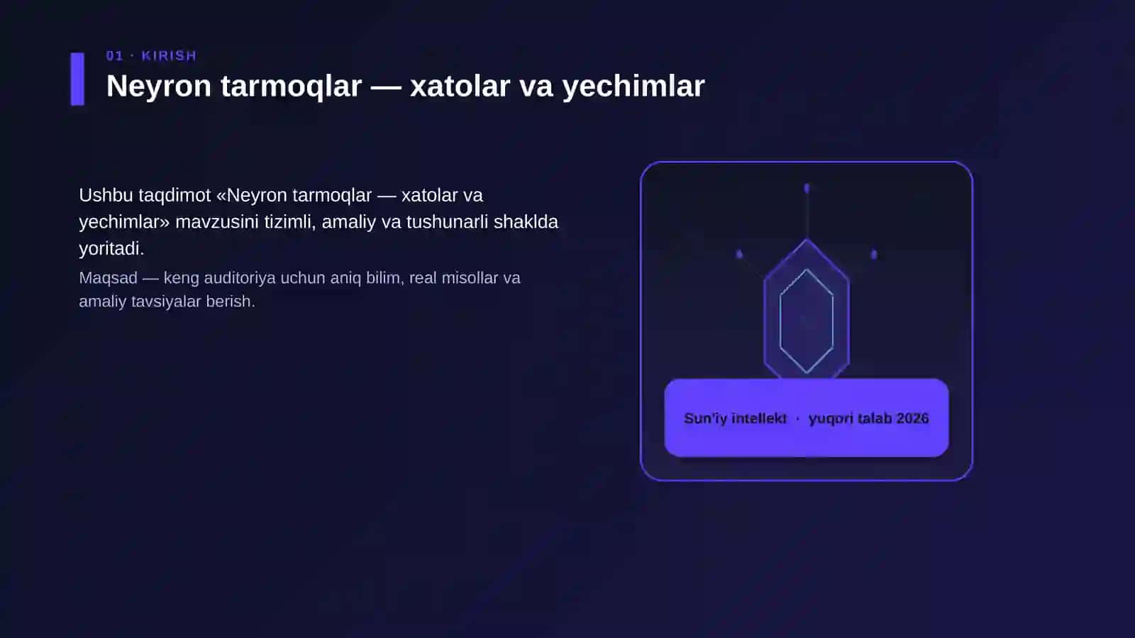Neyron tarmoqlar — xatolar va yechimlar 3