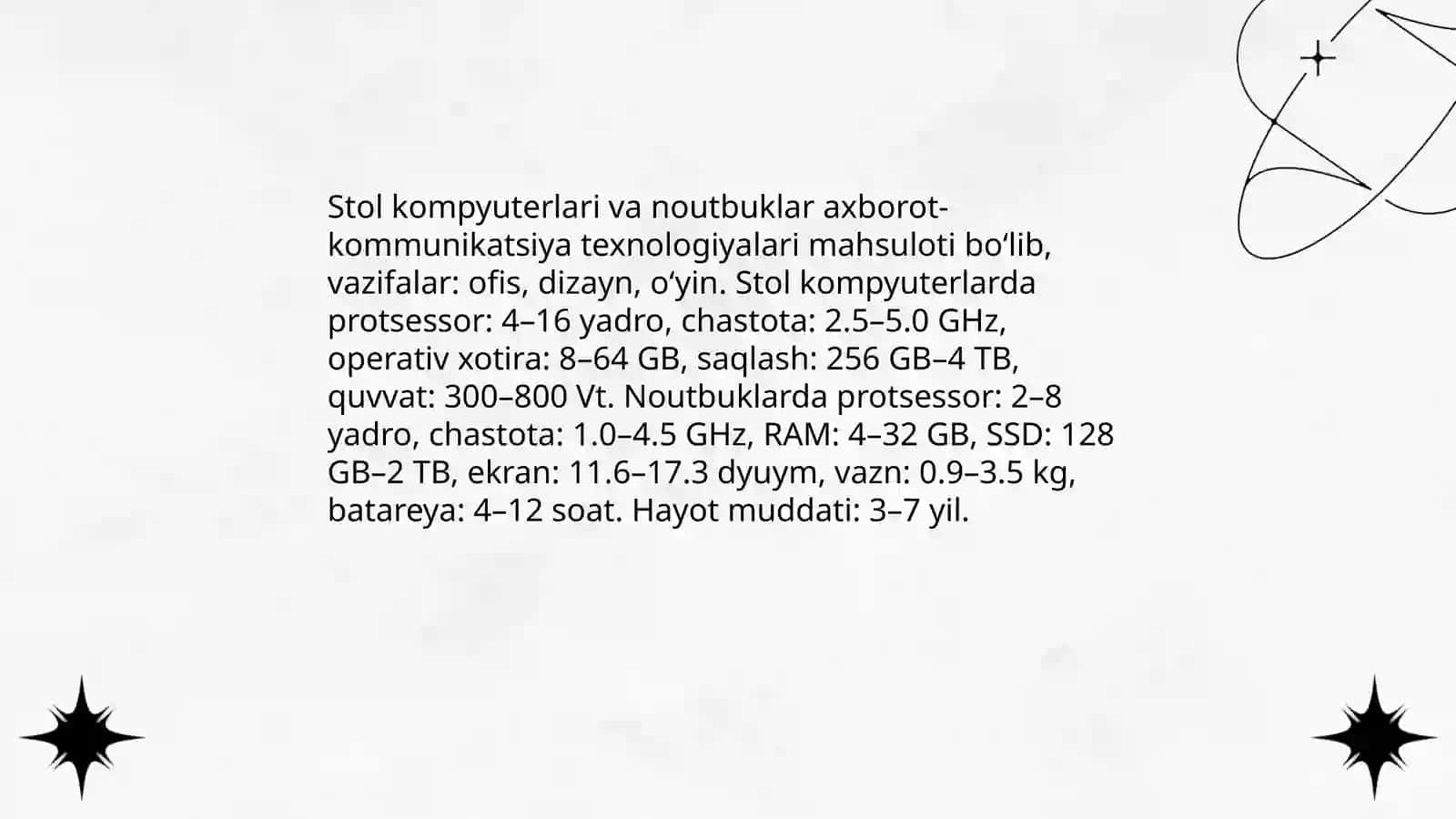 Stol kompyuterlari va noutbuklar 3