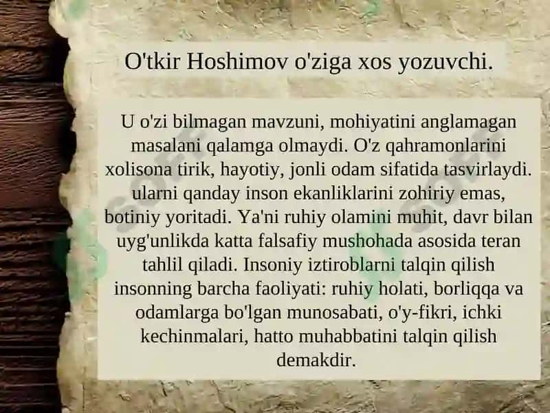 O'tkir Hoshimov asarlari 3
