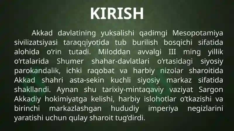 Akkad davlatining yuksalishi 3