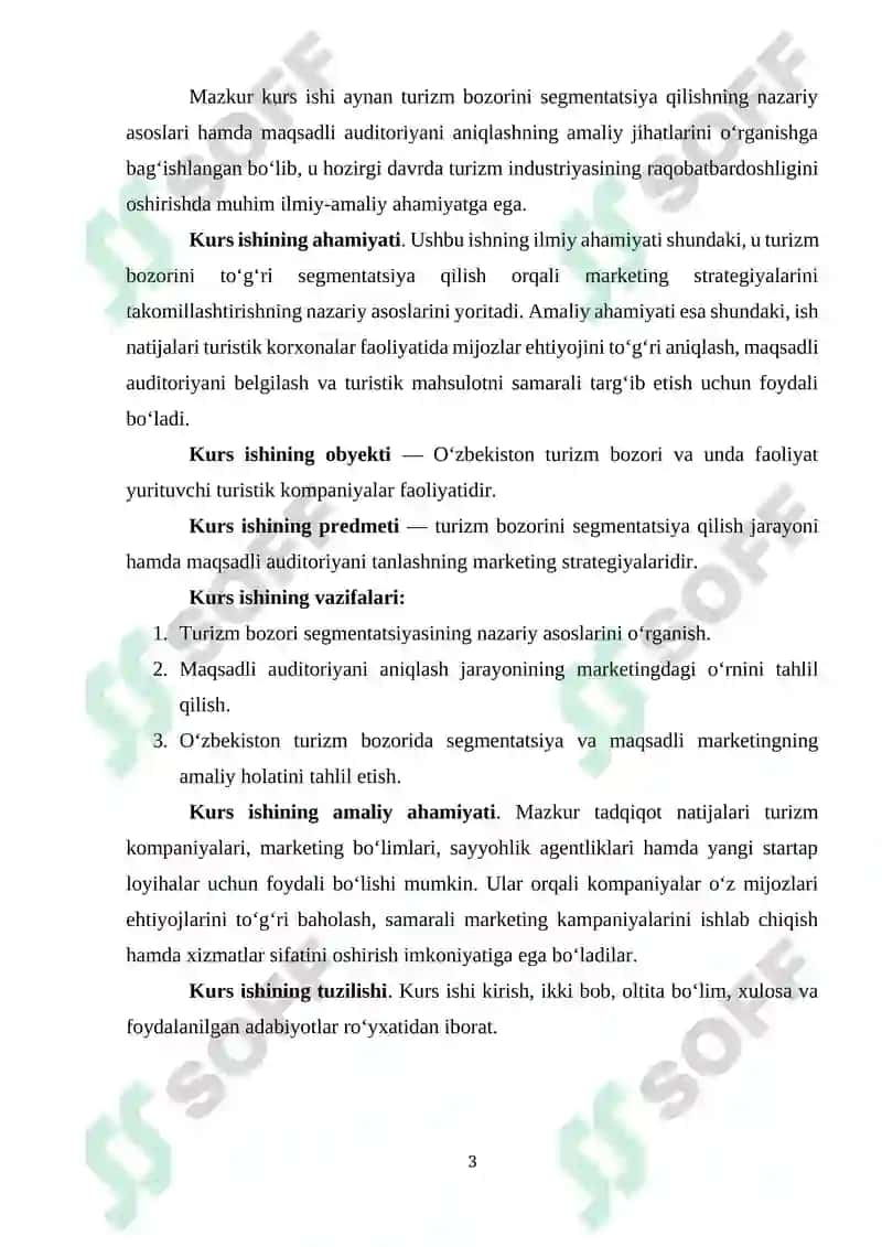 Turizm bozori segmentatsiyasi va maqsadli auditoriya tanlash 3