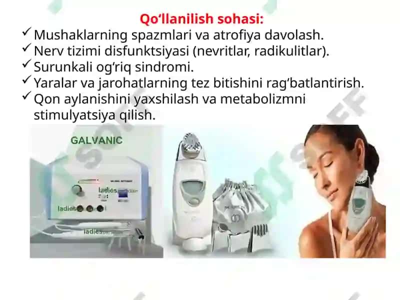 Past kuchlanishli elektr toki bilan davolash usuli (Galvanoterapiya) 3