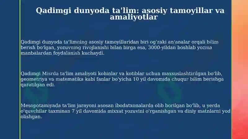 Qadimgi dunyoda ta'lim 3