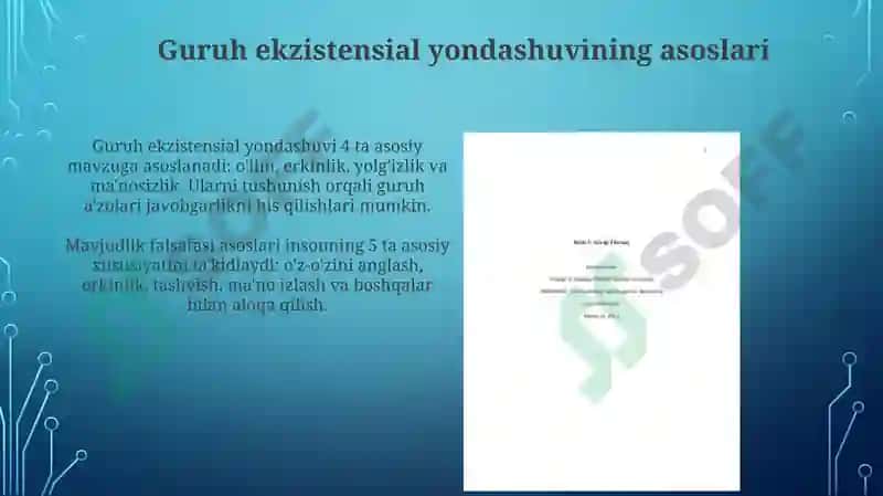 Guruh ekzistensial yondashuv 3