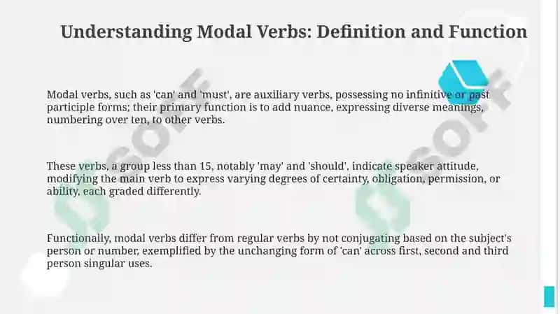 Understanding Modal Verbs: Definition & Functions 3