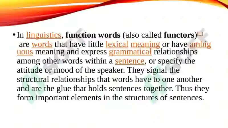 Function words 3