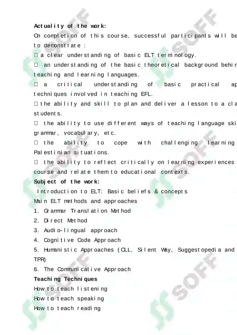 English Language Teaching Methods 3