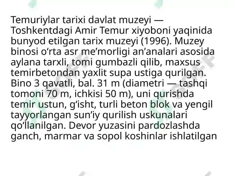 Temuriylar Tarixi Davlat Muzeyi 3