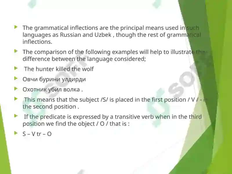 Grammatical problems of translation 3