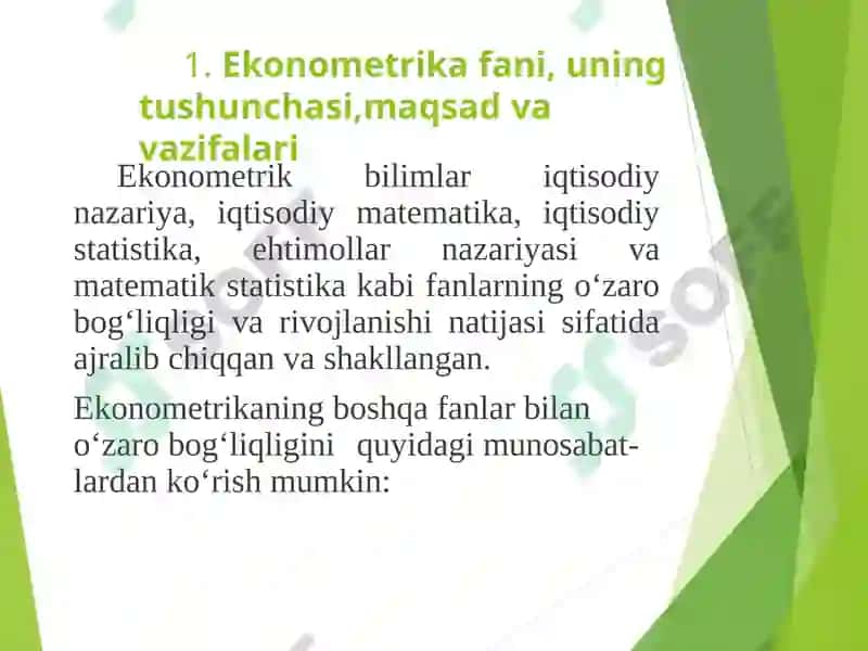 Ekonometrik modellash 3