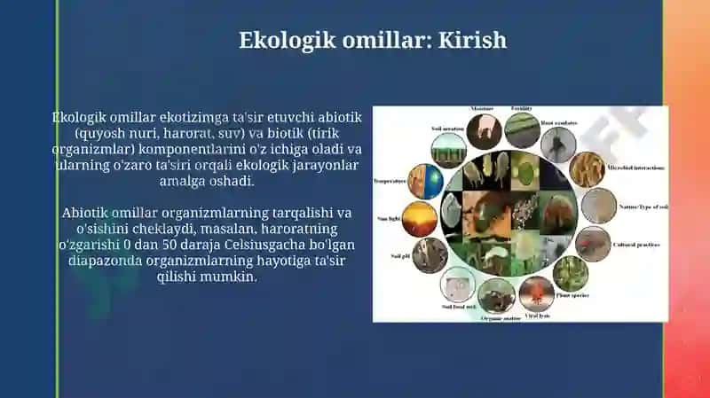 Ekologik omillar.Biotikaloqaturlari 3