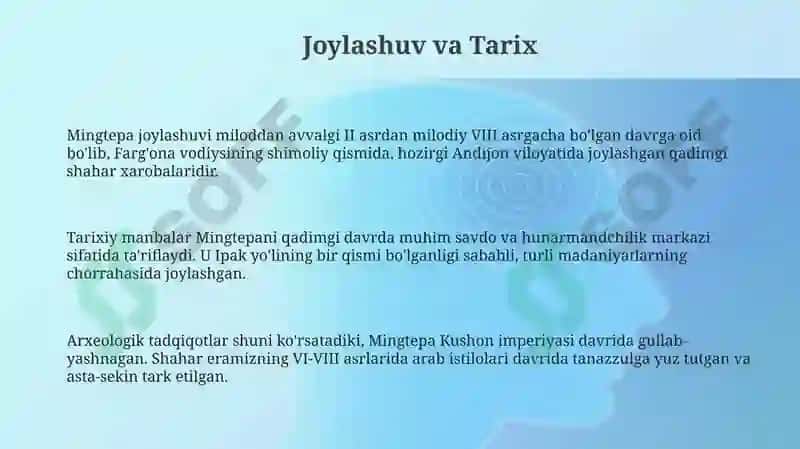 Mingtepa tarixiy obida 3