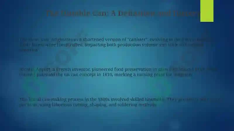 The Versatile Can: From History to Modernity 3