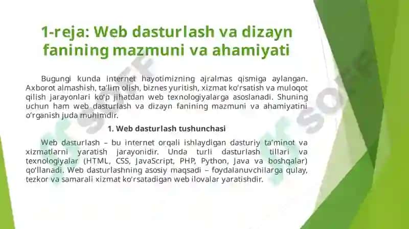 Web dasturlash va Dizayn 3