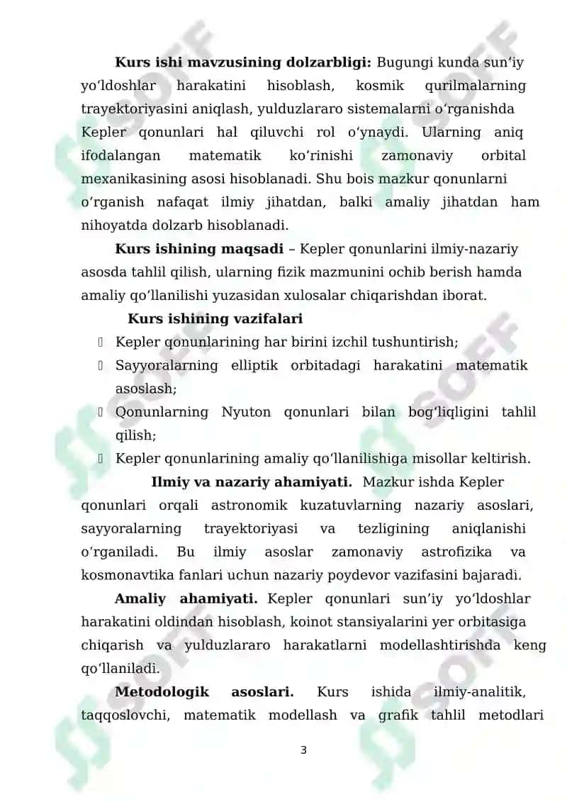 Kepler qonunlari 3
