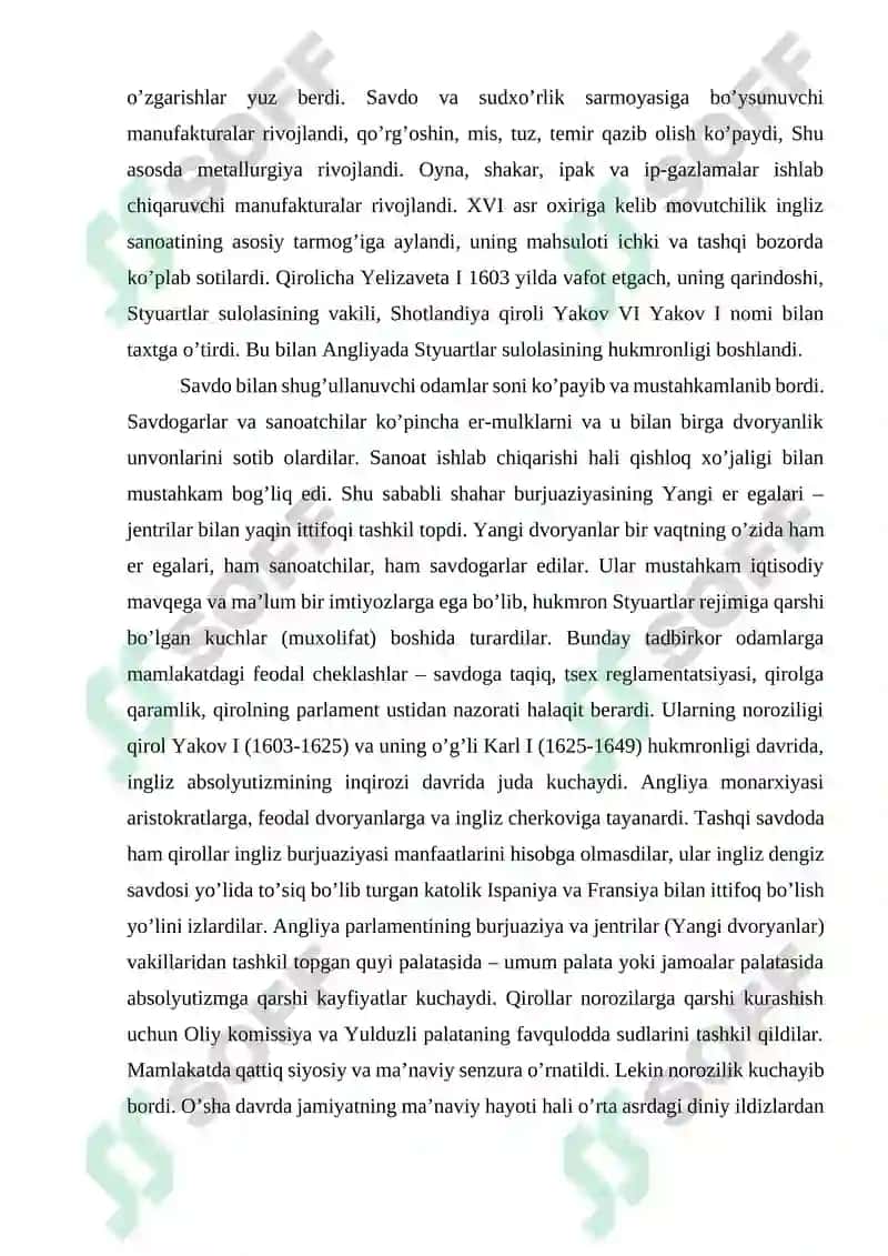 Buyuk Britaniya XVII - XX asr boshida 3