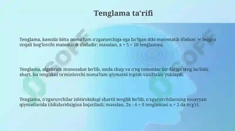 Tenglamavauningildizi 3