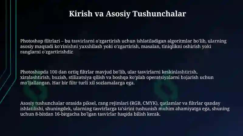 Adobe Photoshop:Tasvirlarnifil'trlash 3
