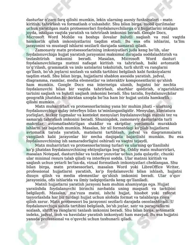 Matn muharrirlari va protsessorlari 3