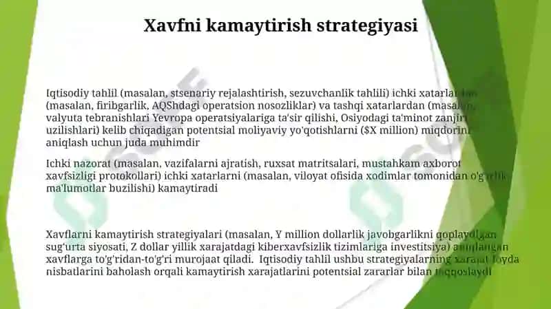 Tashqi va ichki moliyaviy risklarni boshqarishda iqtisodiy tahlil va auditning o'rni 3
